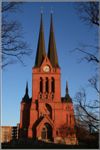 Die Chemnitzer Markuskirche erstrahlt im warmen Nachmittagslicht der Januarsonne am 13.01.08.
